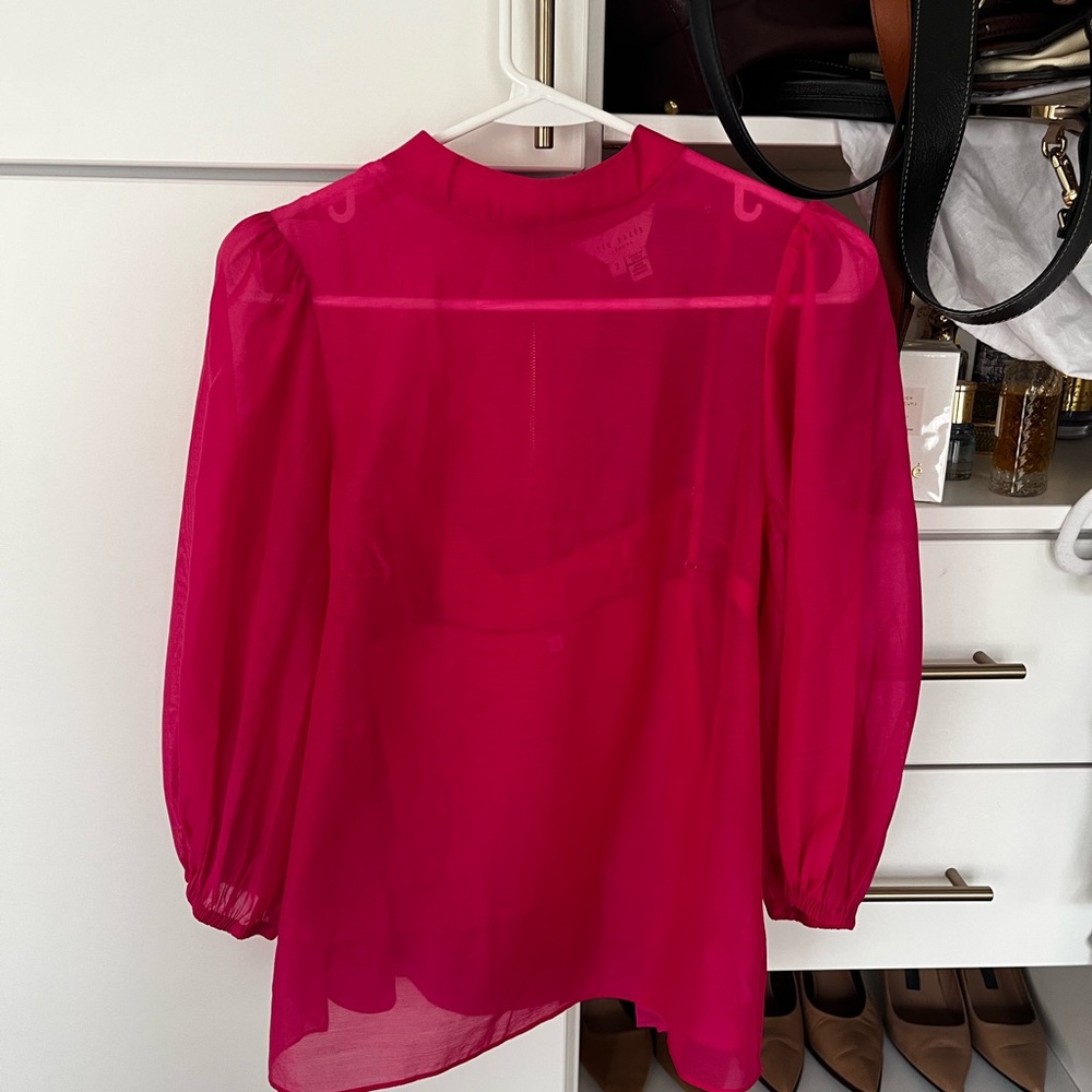 Ted Baker Pink Puff Sleeve Blouse